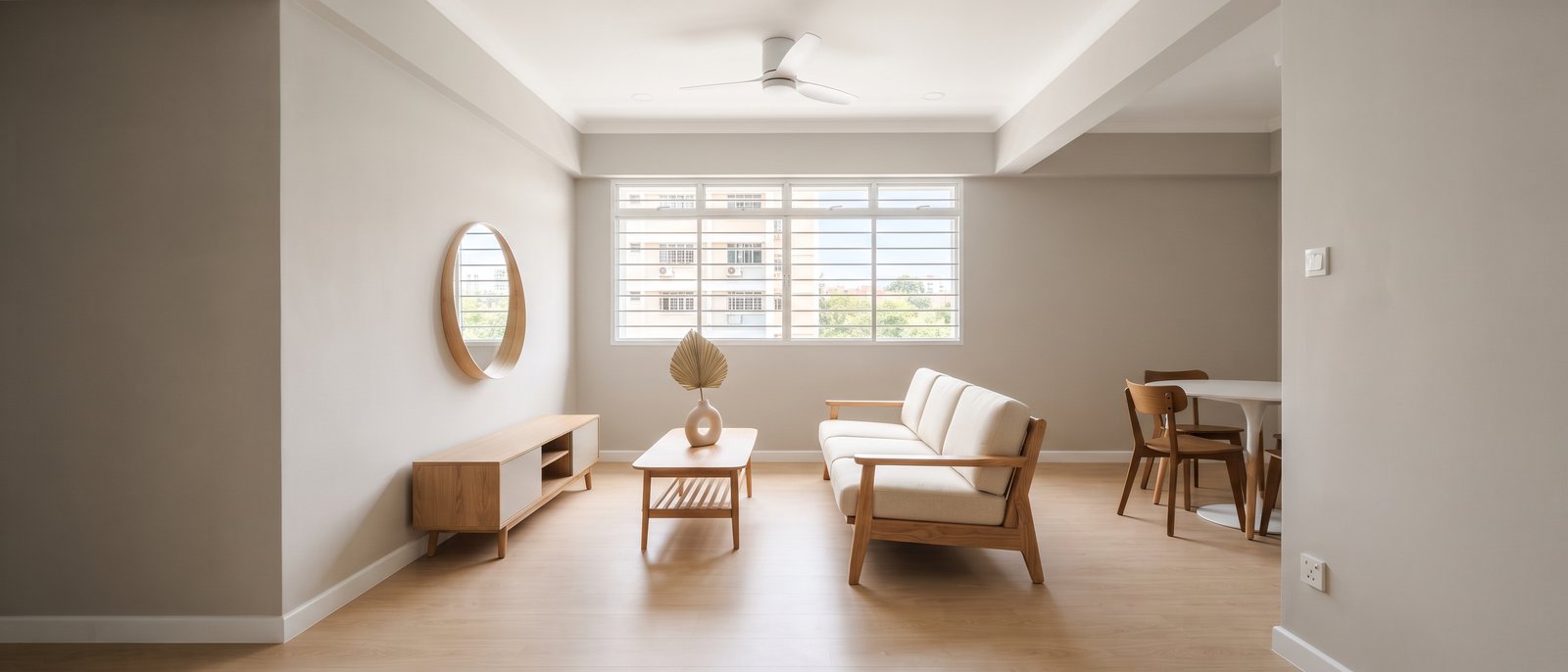 4-room HDB flat after a full interior repaint